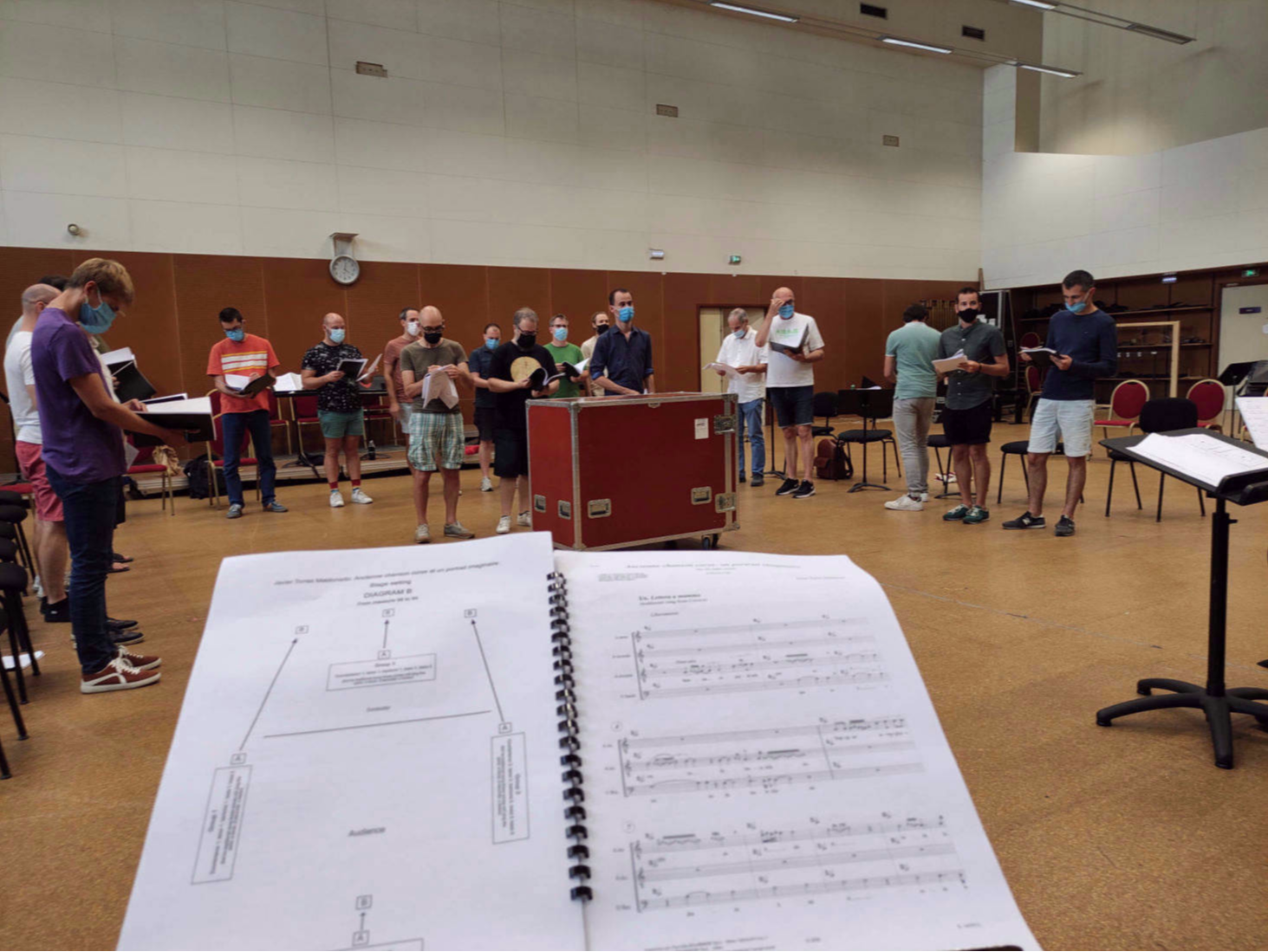Rehearsal of Anceinne chanson corse, Lyon 2021